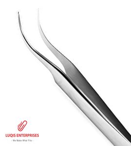 Pinces de précision de style bijoutier suisse, à pointes micro-fines courbées, instrument chirurgical en acier inoxydable, pinces médicales de précision - Product Image 2
