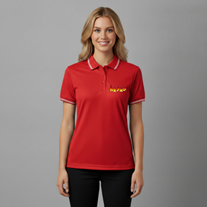 Polo personnalisé OEM/ODM pour femme, col rabattu, style décontracté, broderie logo personnalisée, t-shirt polo respirant - Product Image 1
