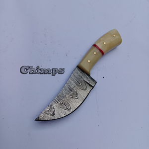 Handmade Industrial Grade Damascus <b>Steel</b> Hunting Knife <b>Quick</b>-Change Blade Easy Grip Camel Bone Handle Customizable OEM Survival - Product Image 6