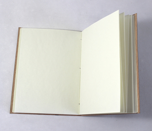 Handcrafted Handmade Recycled Cotton Paper With Tree Of Life Vintage Embossed Floral Design <b>Leather</b> Journal - Product Image 3