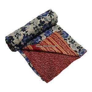 Kantha Quilt Gudari Handmade Vintage Washable 100% Cotton Printed Indian Quilt GD1077 Hot Selling Wholesale Gold Supplier - Product Image 1
