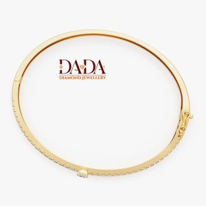 Minimalist Emerald Cut Lab Grown Diamond <b>Bangle</b> <b>Bracelet</b> for Women Elegant Solitaire Diamond Fine Jewelry Luxury Bridal gift - Product Image 3