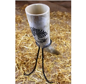 Wholesale High Quality Natural Viking Drinking Horn Handmade Eco-Friendly Fully Polished Agate High Quality Natural Horn - Product Image 1