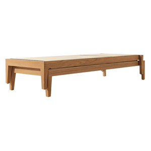 Chaise longue moderne en teck massif avec dossier réglable, durable, pour l'extérieur, la piscine, la villa, mobilier minimaliste - Product Image 6