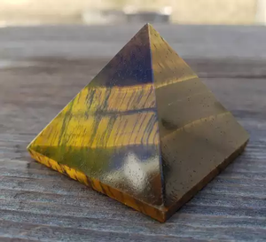 พีระมิดคริสตัลควอตซ์หินธรรมชาติ จักระ พีระมิดคริสตัลไทเกอร์อาย สำหรับเสริมฮวงจุ้ย - Product Image 1