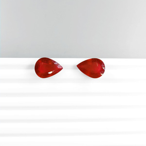 Rubis naturels de Bangkok, formes poire calibrées 12x16mm, pierres précieuses de rubis naturelles facettées en vrac pour la fabrication de bijoux, prêtes à l'emploi - Product Image 4