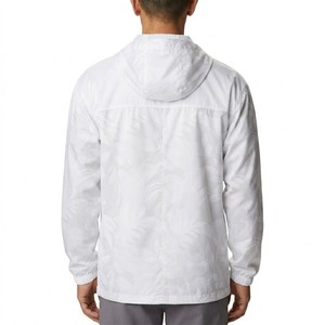 Men <b>White</b> Hooded Windbreaker <b>Jacket</b> Lightweight Zip Up Windproof Outdoor Running <b>Jacket</b> Water Resistant Casual Sportswear - Product Image 2