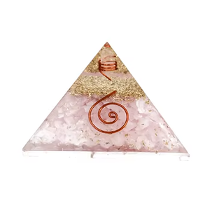 Pyramide en quartz rose, cristal poli, pierre précieuse naturelle, décoration d'intérieur, Feng Shui, pierre de méditation - Product Image 2