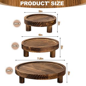 Ensemble de supports décoratifs en bois massif pour buffet, présentoirs en bois pour aliments, boîtes pour mariage, réceptions, traiteur, hôtel, vente en gros - Product Image 6