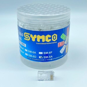 Symco ขั้วต่อ Cat5 SM-5A (ทอง1U) ปลั๊กอีเทอร์เน็ตโมดูลาร์8P8C ที่มีประสิทธิภาพสูงขั้วต่ออีเธอร์เน็ต RJ45 - Product Image 2