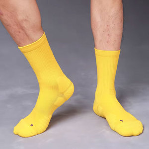 Athletic Crew <b>Socks</b> Solid Color Breathable Non-Slip Yoga <b>Socks</b> for Adults Winter Wear Polyester/Cotton <b>Black</b> White Red Burgundy - Product Image 5