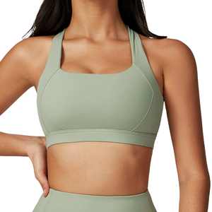 บราโยคะเนื้อผ้านุ่มแนบเนื้อ กระชับ ยกกระชับทรงได้ดี ไร้ตะเข็บ สวมใส่สบาย ยืดหยุ่น ระบายอากาศดี เหมาะสำหรับออกกำลังกาย ฟิตเนส ยิม และโยคะ - Product Image 4