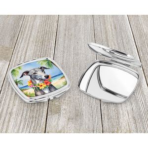 ¡Espejo de maquillaje de mano plegable compacto Greyhound Luau para mujeres y niñas, espejo de viaje decorativo de bolsillo, gran idea de regalo! - Product Image 3