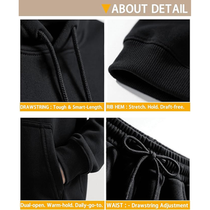 Men's Custom Oversized Heavyweight Tracksuit | Premium Cotton Fleece Winter <b>Set</b> - Product Image 4