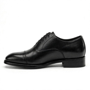 Los Mejores Zapatos Oxford de Vestir para Hombre, 100% Cuero Genuino, Punta Puntiaguda, con Cordones, Color Sólido, para Oficina, Carrera Profesional, Todas las Temporadas, de BD - Product Image 4