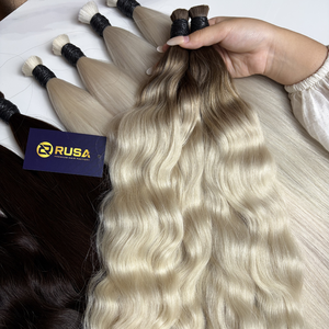Cabello Humano Vietnamita Premium a Granel, Cabello Ondulado para Trenzas, Cabello Virgen Super Double Drawn Directo de Fábrica con Longitud de 10 a 34 Pulgadas - Product Image 1