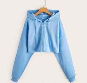 Sudadera Corta para Mujer, Ligera, de Manga Larga, Corte Casual, Material Suave, Ideal para Gimnasio, Hogar, Trabajo y Fin de Semana - Product Image 4