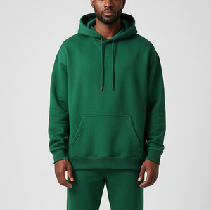 Sudaderas con capucha extragrandes de invierno al por mayor para hombre, con cremallera y hombros caídos, con logotipo personalizado con impresión digital - Product Image 4