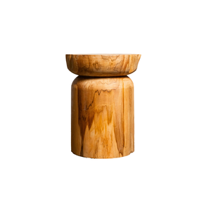 ARTERRA Meubles en teck artisanaux de luxe pour entrepôts et hôtels, sièges cylindriques rustiques en teck naturel - Product Image 2