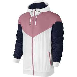Men's Hooded Color Blocking Racer Jacket Windproof Polyester Casual Autumn Wear Regular Fit Pullover Style - Product Image 2