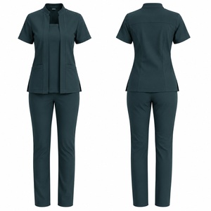 Meilleures ventes : Tenue médicale extensible pour femme, uniforme de soins, vêtements d'hôpital, faible MOQ - Product Image 4