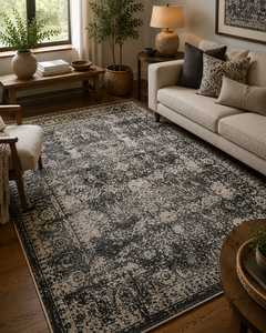 Modern <b>Machine</b> Made Geometric Wool/Silk Area Rug 5x7ft Washable Non-Slip <b>Floor</b> Mat for Living Room Bedroom - Product Image 2
