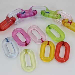 Chaînes en résine transparentes multicolores, grande taille, faites à la main, décoration intérieure, artisanat de mode en provenance d'Inde par Arif Handicrafts - Product Image 5