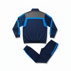 Survêtement de football pour homme avec impression sublimée personnalisée du nom du joueur sur le devant, 100% polyester, respirant, séchage rapide, coupe athlétique, col court - Product Image 2
