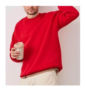 Nouvelle collection de sweat-shirts pour hommes, grande taille, manches longues, col et épaules tombants, couleur unie, 100% coton imperméable, confortable - Product Image 4