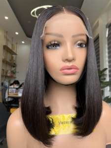 วิกผมมนุษย์ทรงตรงบ๊อบตัดตรงมีโครงเบอร์กันดี100% ต่อผมเวียดนาม - Product Image 4