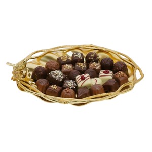 Standard Design Decorative Chocolate Tray <b>Prime</b> Quality Hammered Oval Metal Chocolate Tray Sweets Serving Platter For Parties - Product Image 5