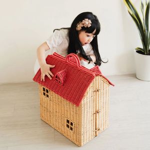 Casa <span class=keywords><strong>de</strong></span> <span class=keywords><strong>muñecas</strong></span> victoriana <span class=keywords><strong>de</strong></span> ratán con asa, casa <span class=keywords><strong>de</strong></span> <span class=keywords><strong>muñecas</strong></span> <span class=keywords><strong>de</strong></span> calidad superior, juguetes <span class=keywords><strong>de</strong></span> simulación para bebés - Product Image 4