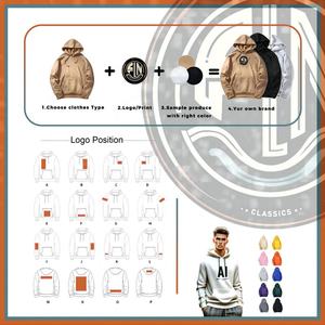 Sudadera con Capucha AEROSTRIDE INDUSTRIES, Bordado Invernal, Color Negro Liso, Estilo Urbano para Hombre, Algodón/Poliéster, Forro Polar Grueso de 280g, Ecológica - Product Image 5