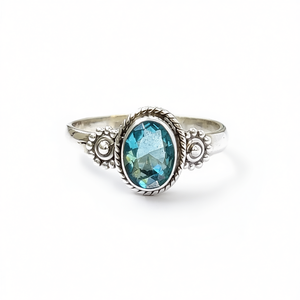 Bague de mode en topaze bleue, poids 3,0 grammes - Product Image 2