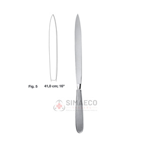 Couteau chirurgical Fig. 5 instruments chirurgicaux réutilisables et stérilisables en acier inoxydable de 41 cm, qualité médicale, marque privée OEM - Product Image 3