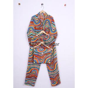 Ensemble de vêtements de nuit d'hiver romantique de luxe pour femmes, nouveau design, pyjama en coton doux et lisse, vêtements de nuit longs - Product Image 6