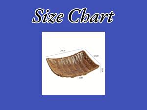 Plateau en osier tressé à la main de style simple, idéal pour le rangement du pain et des fruits, organisateur de table de petit-déjeuner et plateau de présentation pour table de café - Product Image 6