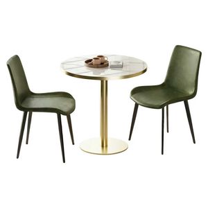 Set di 4 Sedie Moderne per Cucina e Sala da Pranzo con Seduta Imbottita in Ecopelle e Gambe Robuste in Metallo - Product Image 4