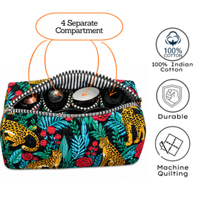 Sac de voyage pour sèche-cheveux Dyson, imprimé à la main de Jaipur, avec fermeture éclair, plusieurs compartiments, rangement, organisation, cadeau, écologique - Product Image 2