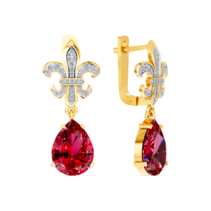 Pendientes Personalizados de Oro Sólido de 14K, 9K, 10K, 18K con Gema de Laboratorio de 10 Quilates, Certificación IGI, Joyería Fina Ética, MOQ 3 Piezas, 10 Piezas, RJC OEM ODM EA502132 - Product Image 4