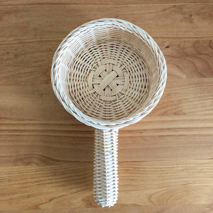 Woven rattan frying pan <b>toy</b> children wooden <b>kitchen</b> <b>toys</b> eco friendly pretend play kitchenware - Product Image 2