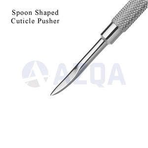 Pousse-cuticules double extrémité en acier inoxydable de 5,8 pouces avec poignée antidérapante pour manucure, pédicure et soin des ongles - Product Image 4