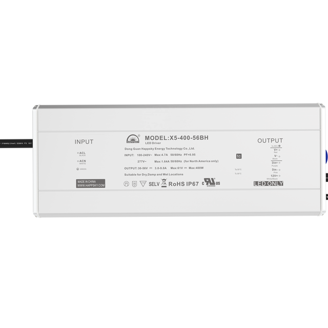400W Waterproof LED Power Supply AC-DC for CE SAA CB Certified High Efficiency Energy Saving 5-Year Warranty