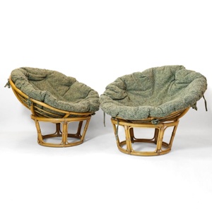 Rattan bowl chair papasan round swivel egg sofa high quality handmade cane moon saucer chairs - Product Image 4