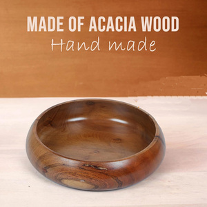 Cuenco de madera multiusos Aspecto antiguo Cuencos grandes de madera de mango para ensalada Sopa Desayuno Snack Cocina Fiesta Uso Precio asequible - Product Image 4