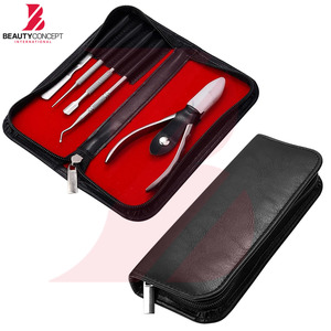 Podiatry Kit 5 Piece Set Stainless Steel Pedicure Foot Care Tools Toenail Nippers, <b>File</b> and Probe Podiatry Instruments - Product Image 2