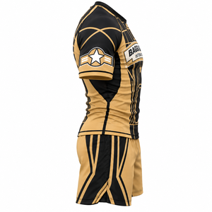 Ensemble de rashguard MMA personnalisé pour homme, noir et or, respirant, sans kimono, pour Jiu Jitsu BJJ, kit de grappling - Product Image 4