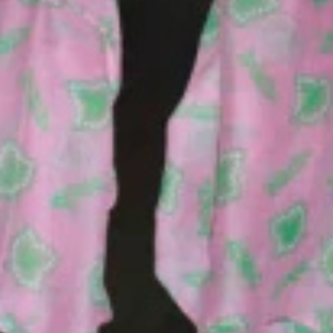 AKA Gauze Scarf <b>Pink</b> & Green Lightweight Fashion <b>Wrap</b> with Allover Crest Print Soft Sorority Shawl for Women Accessory - Product Image 5