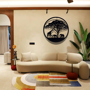 Décoration murale moderne en fer forgé pour jardin, motif faune, en acier inoxydable, sur mesure, découpe laser artisanale, lot multi-pièces - Product Image 3