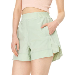 Shorts de sport Lulu, nouvelle collection, séchage rapide, respirant, écologique, micro-extensible, couleur unie, 100% polyester, pour femmes - Product Image 1